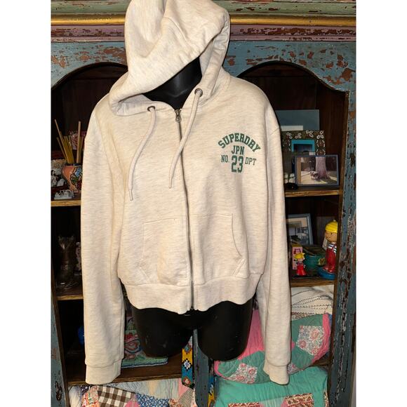 SUPERDRY ATHLETIC ESSENTIAL CROP HOODIE - Picture 1 of 7